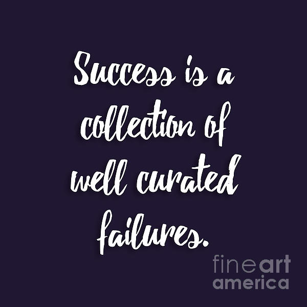 Success Is A Collection Of Well Curated Failures Digital Art