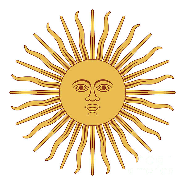 Sun Of May, Sol De Mayo, Argentina Round Beach Towel for Sale by Peter ...