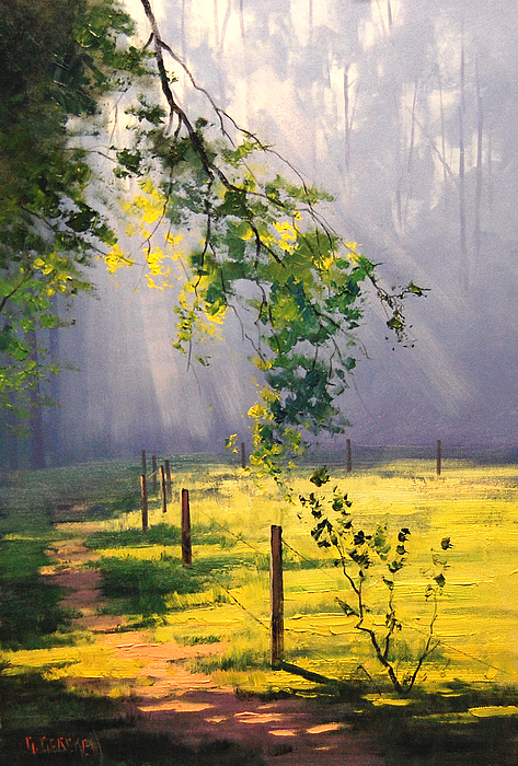 Sunlit Trail Painting