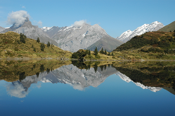 Brigitta Diaz - Swiss Mountains reflection in lake