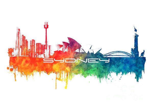 Sydney Skyline City Color Digital Art