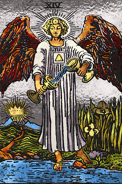 Tarot Gold Edition - Major Arcana - Temperance Greeting Card by Serge ...