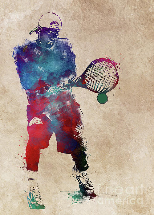 Tennis Player Sport Art Digital Art