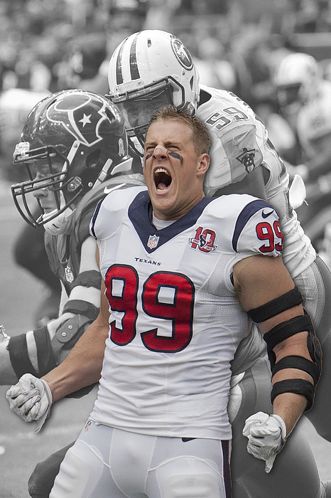 Jj Watt Houston Texans Art 1 Poster by Joe Hamilton - Fine Art America