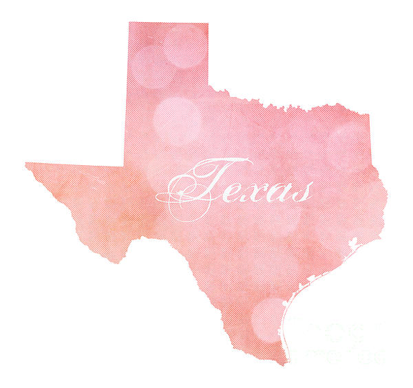 Texas Pink And Coral Bokeh Digital Art