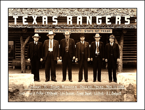 Texas Ranger Company F Law Enforcement Badge 1919 Photograph by Peter Ogden  - Pixels