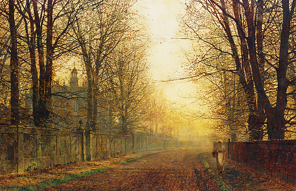 The Autumn's Golden Glory Shower Curtain for Sale by John Atkinson Grimshaw