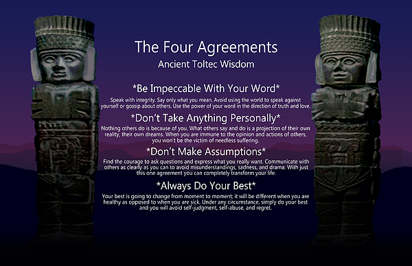 M Spadecaller - The Four Agreements Poster