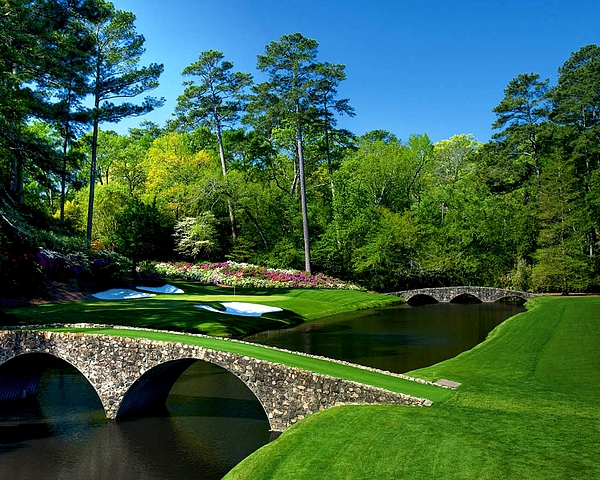 Peter Nowell - the Hogan Bridge overlooking the 12th hole At The Master Augusta National