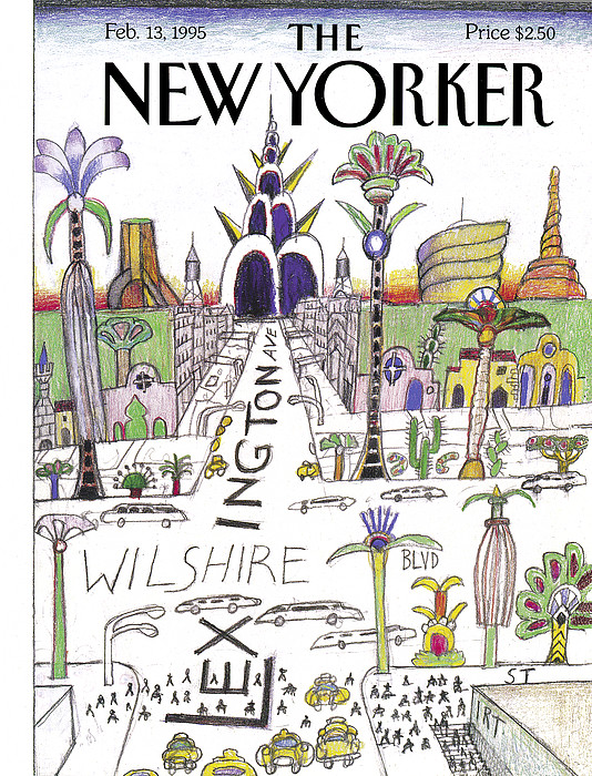 Saul Steinberg - The New Yorker Cover - February 13th, 1995