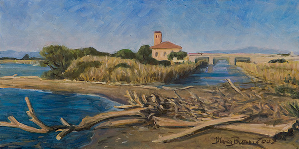 The Outfall Of Ombrone River Painting
