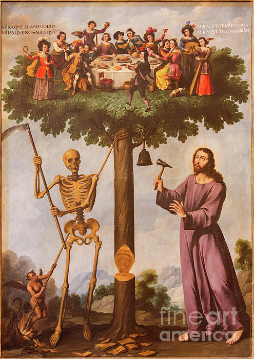 Jozef Sedmak -  The symbolic painting of Jesus and the Death by Ignacio de Ries