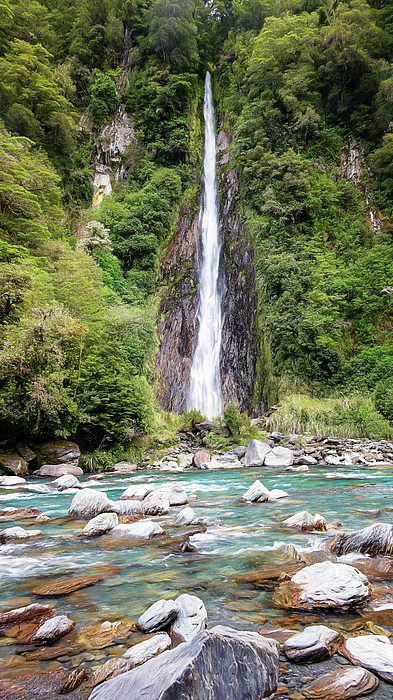 Joan Carroll - Thunder Creek Falls New Zealand