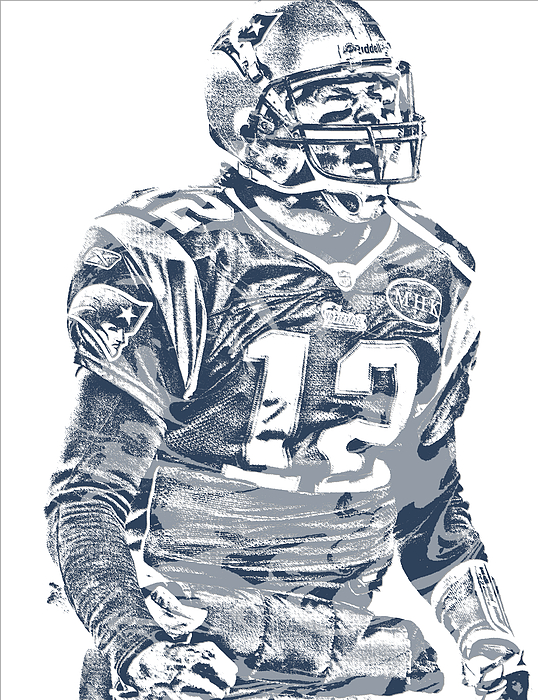 Tom Brady Art 5 Kids T-Shirt by Joe Hamilton - Pixels