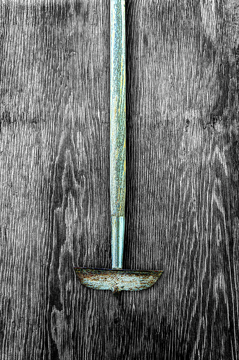 Tools On Wood 55 On Bw Photograph