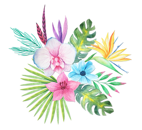 Tropical Watercolor Bouquet 3 T-Shirt for Sale by Elaine ...