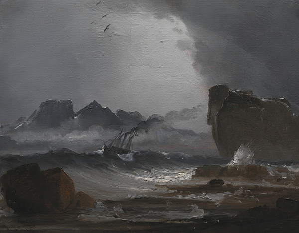 Troubled Sea With a Steamer Near the Norwegian Coast Weekender Tote Bag by  Peder Balke - Treasury Classics Art - Artist Website