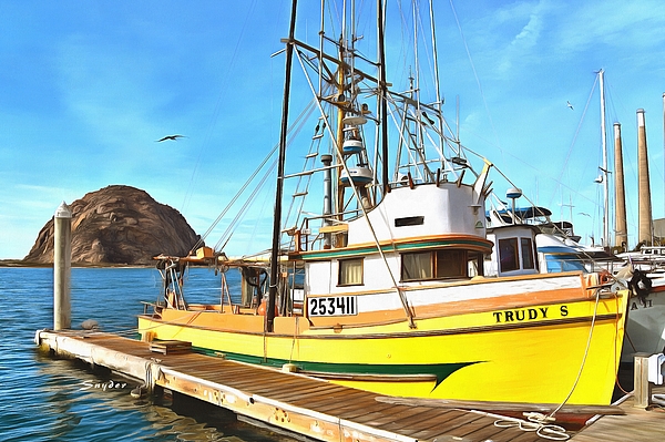 Trudy S Fishing Boat Morro Bay California Bath Towel by Floyd Snyder - Fine  Art America