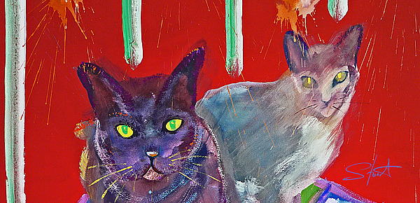 Two Posh Cats Painting