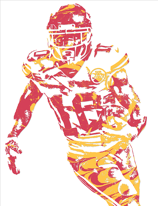 Tyreek Hill Kansas City Chiefs Watercolor Strokes Pixel Art 159 Greeting  Card by Joe Hamilton