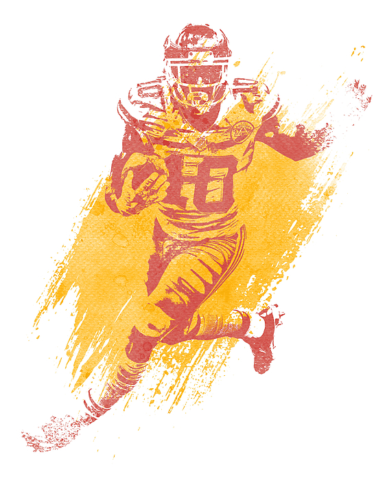 Tyreek Hill Kansas City Chiefs Water Color Art 2 T-Shirt by Joe Hamilton -  Pixels