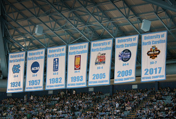 UNC-CH Championship Banners Greeting Card for Sale by Orange Cat Art