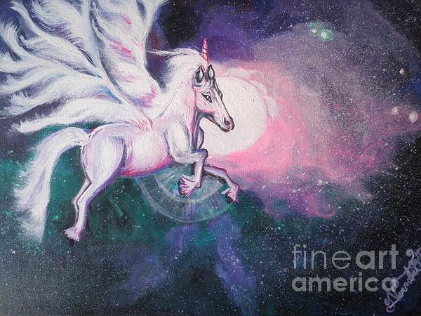 Unicorn And The Universe Painting