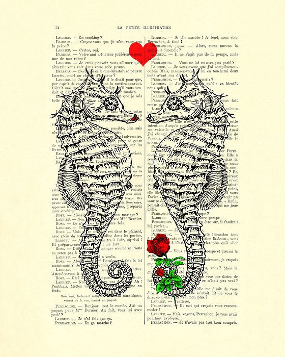 Unique Valentines Day Gift Ideas, Seahorses Tapestry