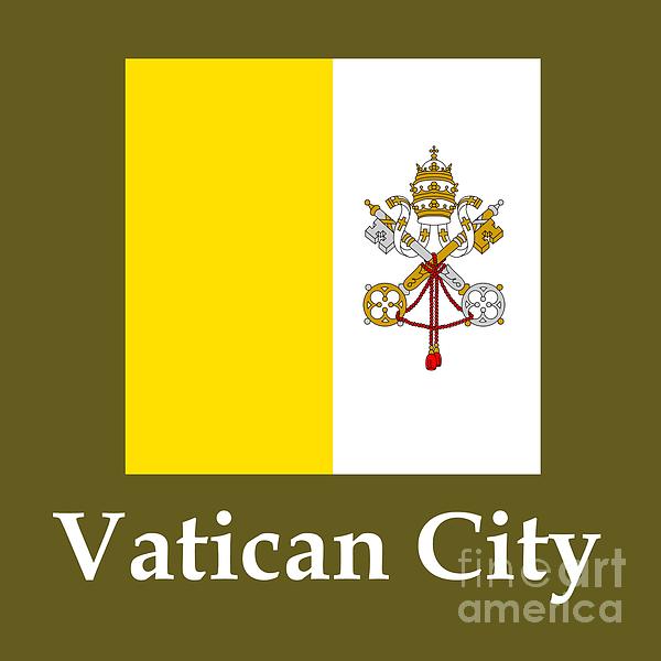 Vatican City Flag And Name Digital Art