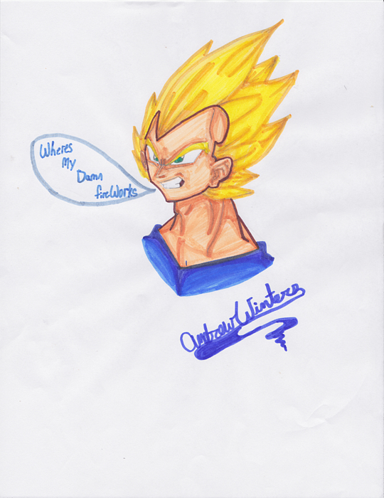 Vegeta Dragon Ball Z Greeting Card For Sale By Andrew Winters