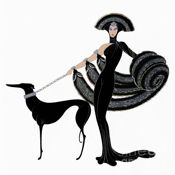 Vintage Art Deco Era Haute Couture Fashion Illustration Greeting Card For Sale By Tina Lavoie