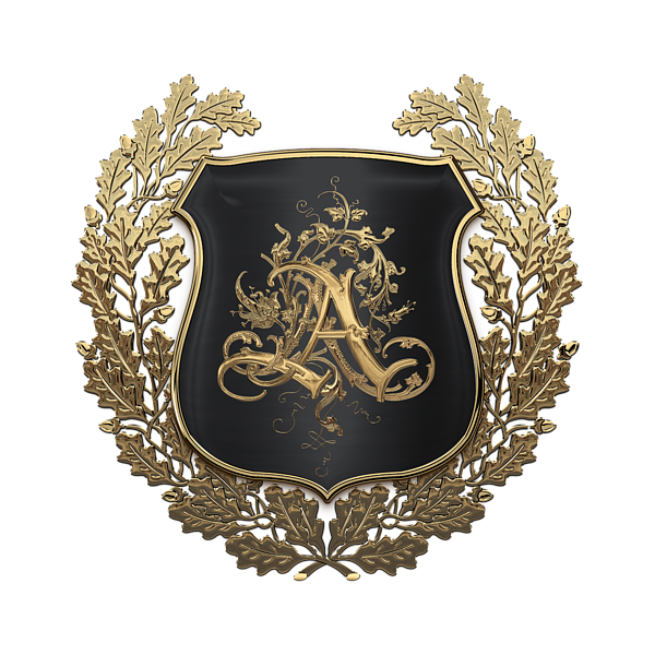 AA Initials - Antique Brass-Silver Monogram on Brown Leather Metal Print by  Serge Averbukh - Fine Art America