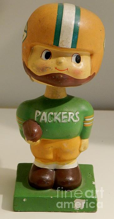 Vintage Green Bay Packers Bobble Head Onesie by Snapshot Studio - Pixels