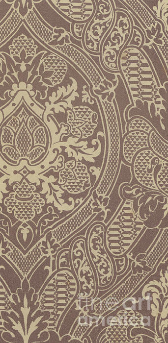 Vintage Pattern Damask Silk and Linen Florentine 16th century