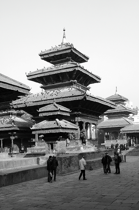 Vishnu Temple, Kathmandu Durbar Square, Nepal Round Beach Towel by ...