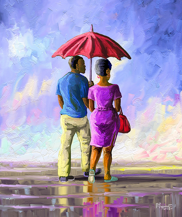 Walk In The Rain Painting