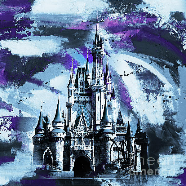 Walt Disney World Castle Hand Towel by Gull G - Pixels