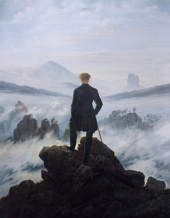 Wanderer Above The Sea Of Fog Zip Pouch by Caspar David Friedrich