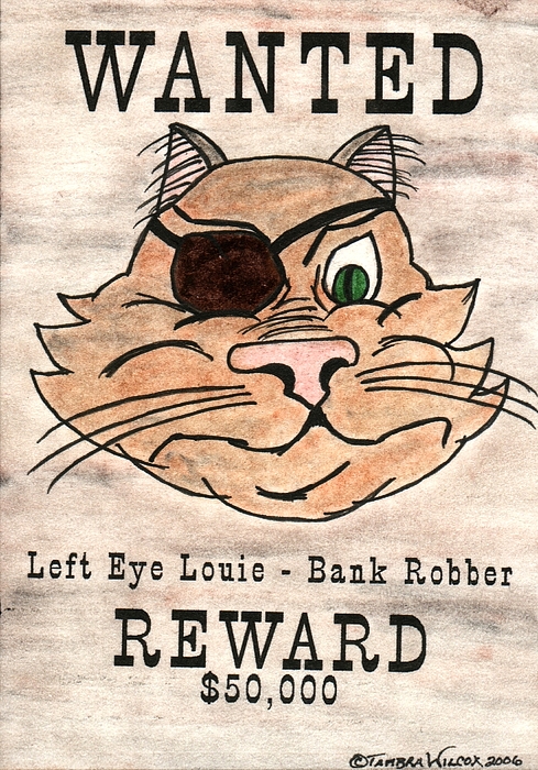 WANTED CAT - Left Eye Louie iPhone 13 Case by Tambra Wilcox - Pixels