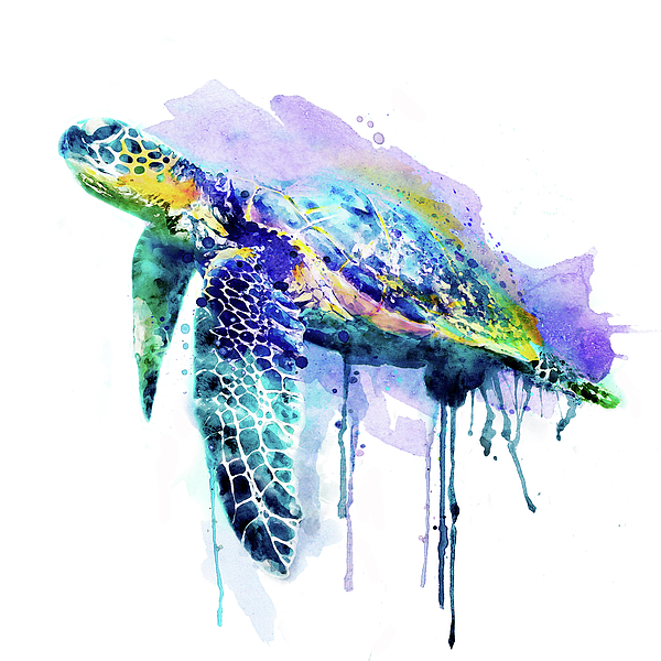Marian Voicu - Watercolor Sea Turtle
