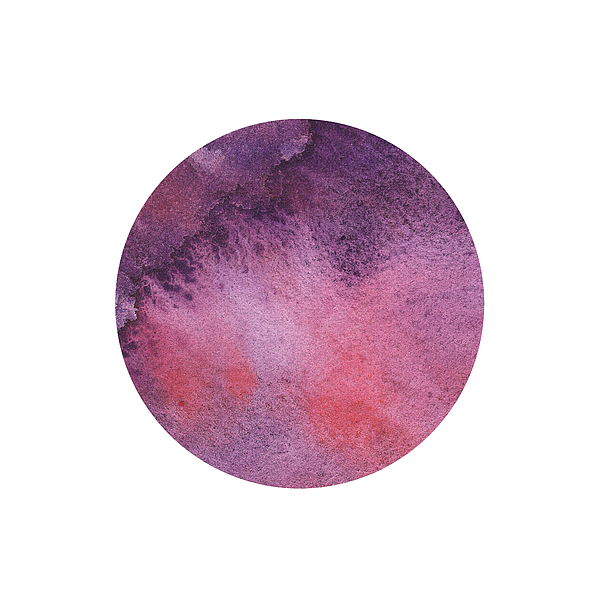 Irina Sztukowski - Watercolor Wash Vibrant Purple Circle 