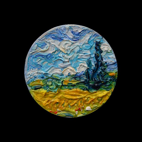 Wheat-field With Cypresses Painting