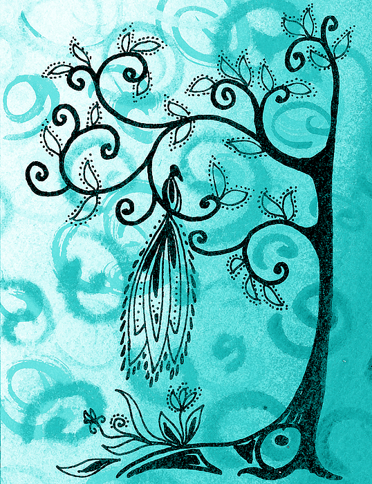 Irina Sztukowski - Whimsical Tree And Magical Bird