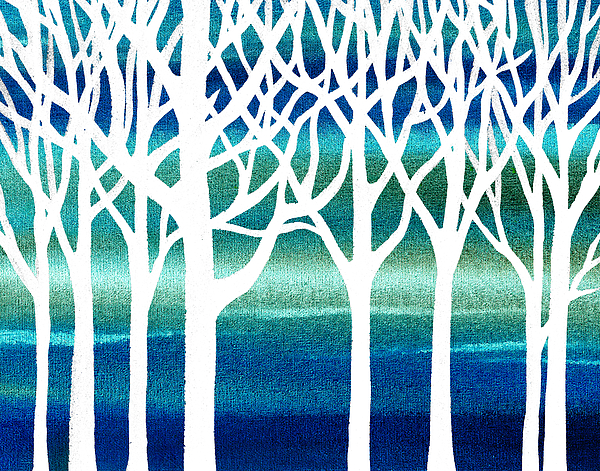 Irina Sztukowski - White And Teal Forest