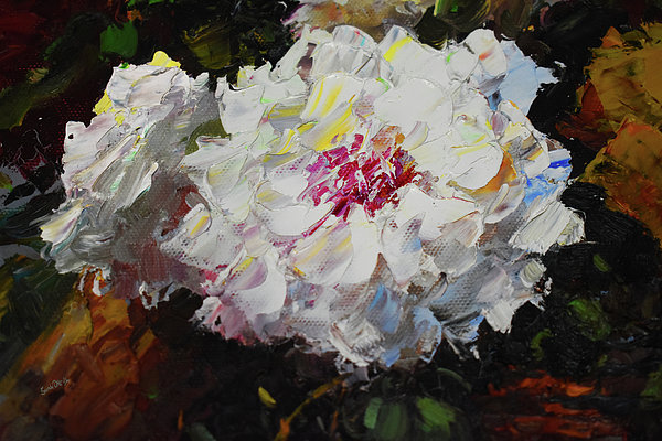 Sandi OReilly - White Dahlias Painted