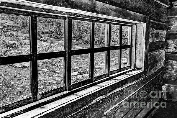 Kay Brewer - Window From An Old Old House in Black and White