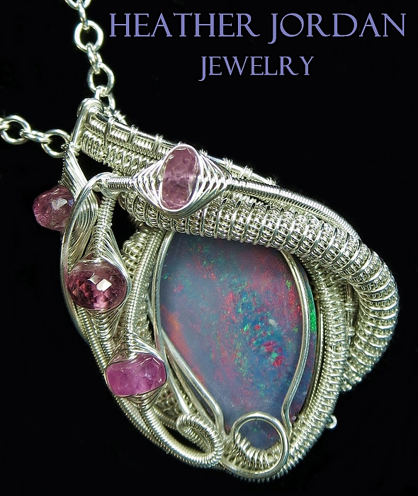 Ethiopian Welo Opal and Multi Tourmaline Cluster Pendant with Chain Size 20  Inch in Platinum Overlay Sterling Silver 7.30 Ct - 4207038 - TJC