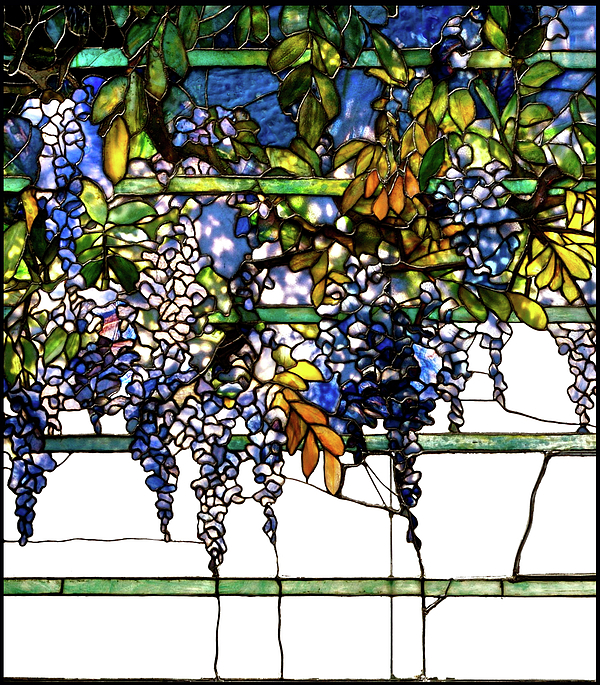 Wisteria Stained Glass Window Louis Comfort Tiffany Greeting Card