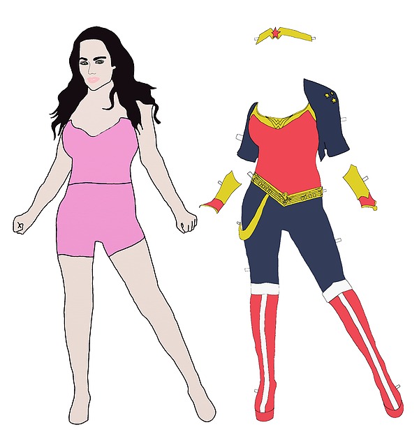 Wonder Woman Paper Doll by Priscilla Wolfe