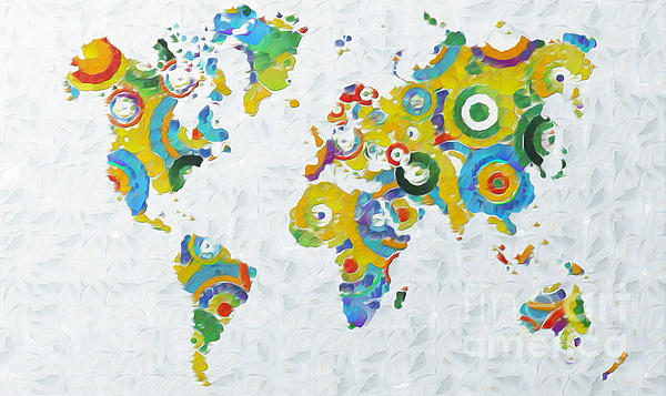 Stefano Senise - Abstract World Colorful Map